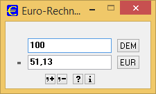 Screenshot DEM nach EUR
