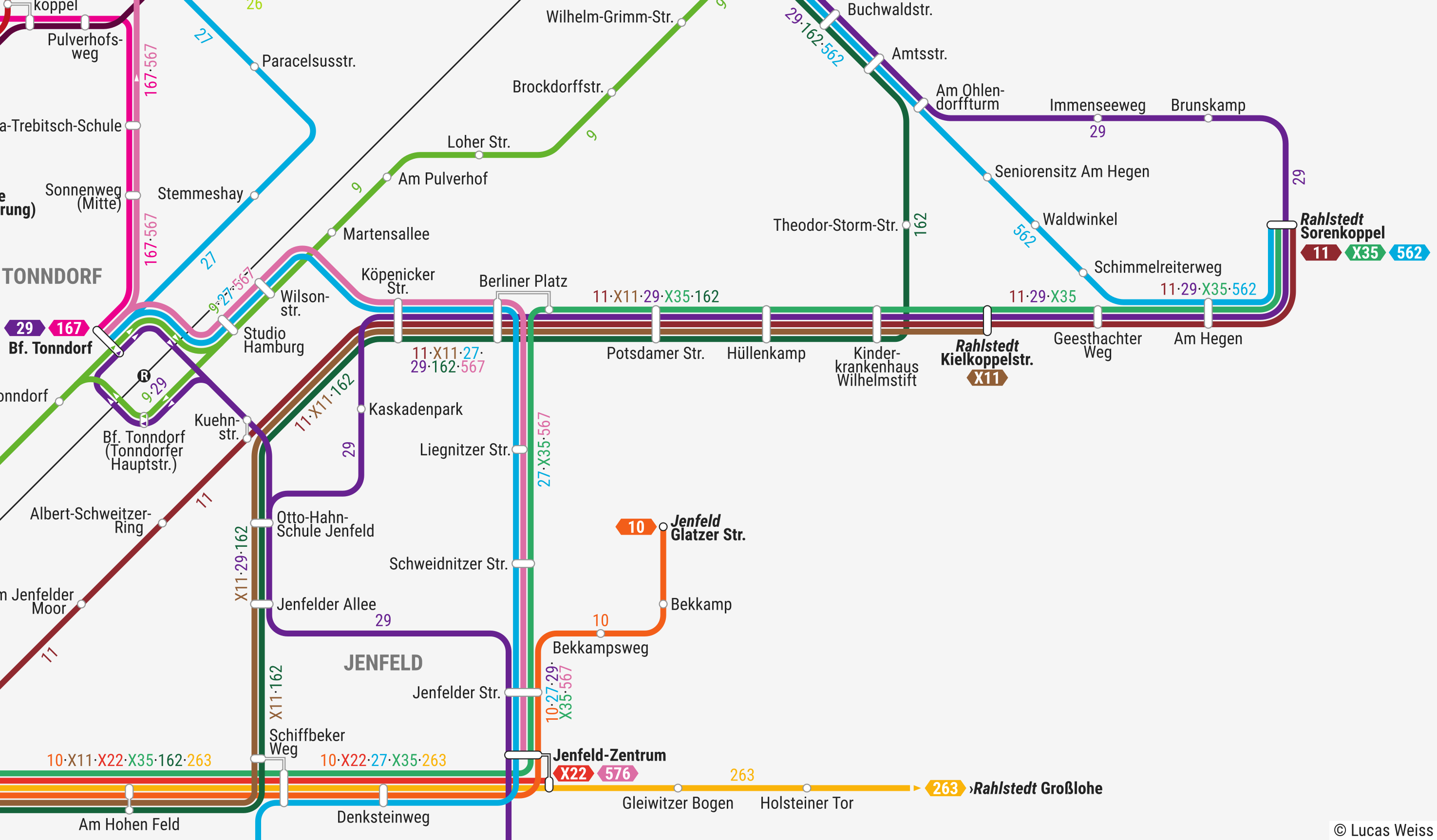 Liniennetz Jenfeld ab Dezember 2021