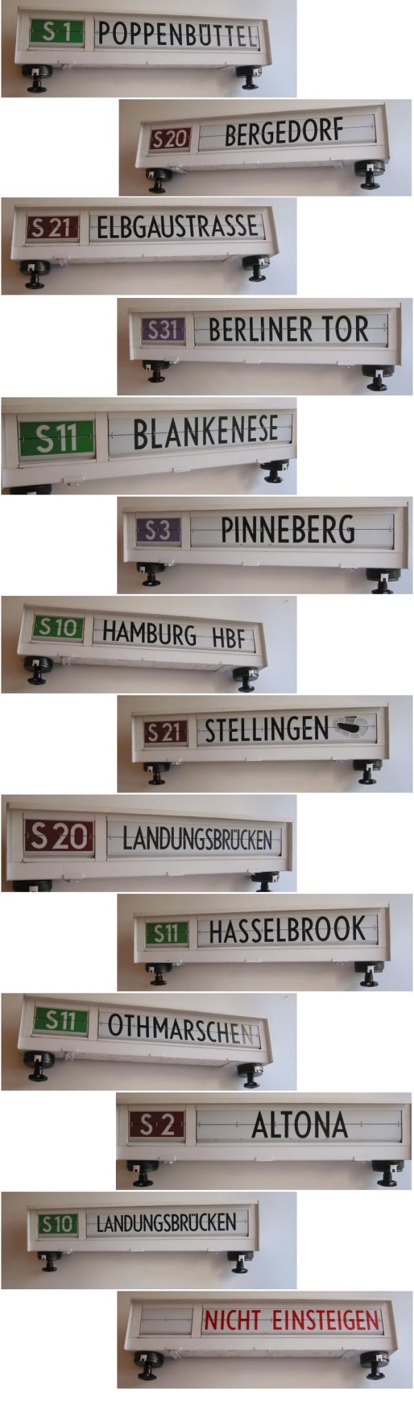 Verschiedene Anzeigen