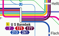 Busliniennetz Hamburg (Ausschnitt)